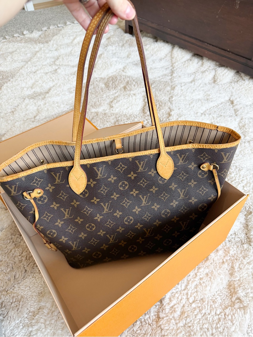 Louis vuitton MM neverfull monogram shoulder bag tote + box - Picture 16 of 16